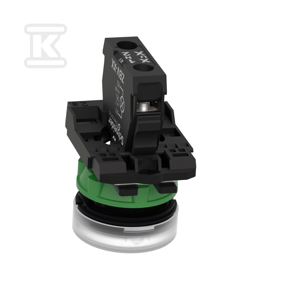 Сигнальна лампа біла LED 24V пластикова - XB5AVB1